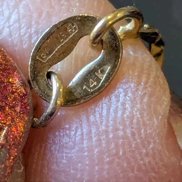 Elegant Gold Necklace 14kt 15" - Picture 5 of 5